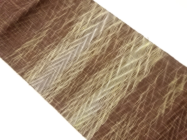 Nagoya obi with a gauze scoop weave and yoroke horizontal stripe pattern